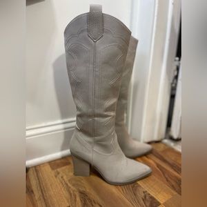 MIA cowgirl boots with heel - light grey